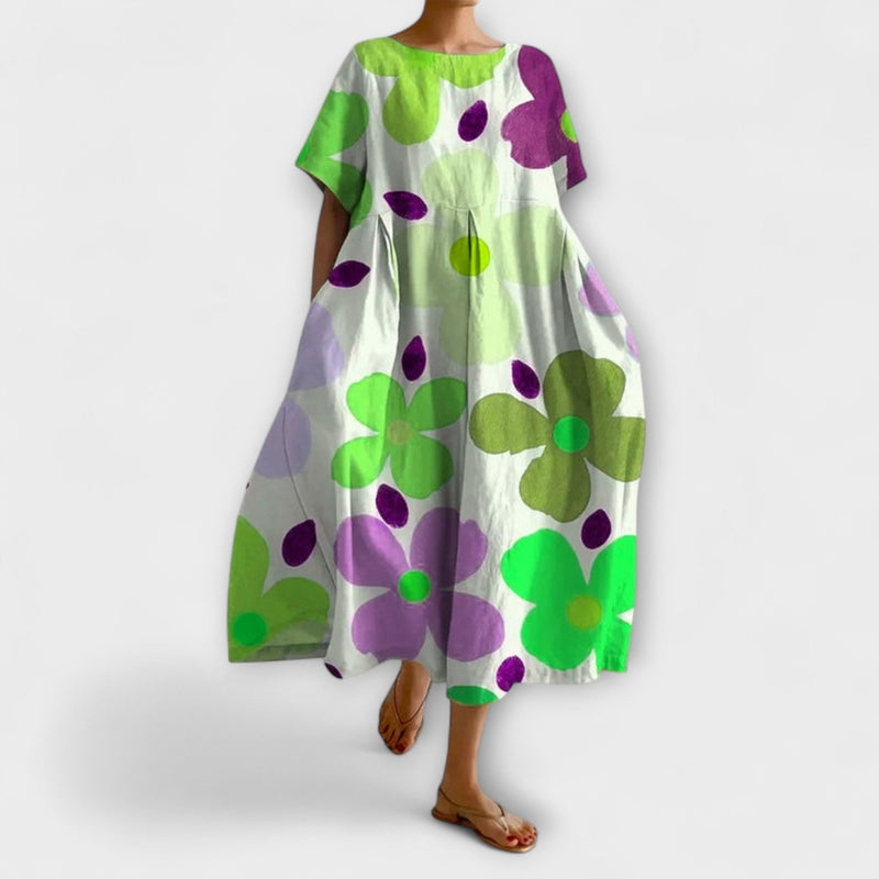 ELIANA - Midi Bloemenjurk