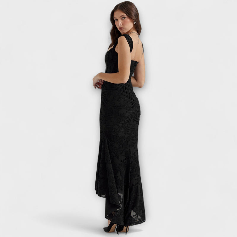 Renske - Lange Jurk met Elegante en Verfijnde Korset