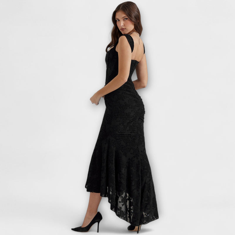 Renske - Lange Jurk met Elegante en Verfijnde Korset