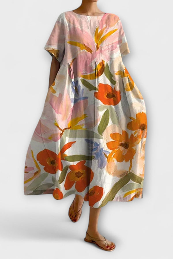 Valentina – Chic Bloemen Viscose Jurk
