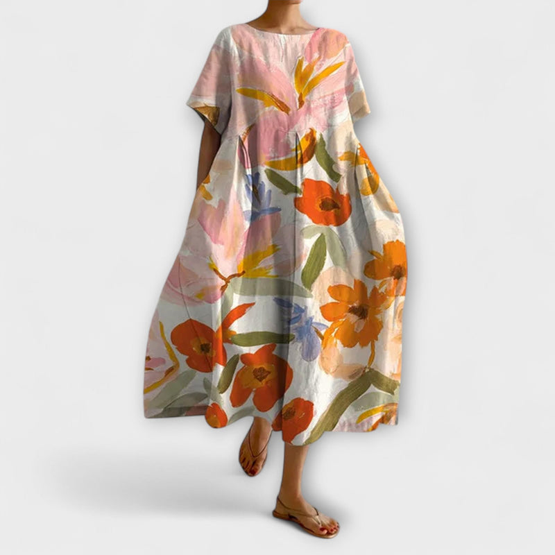 Valentina – Chic Bloemen Viscose Jurk