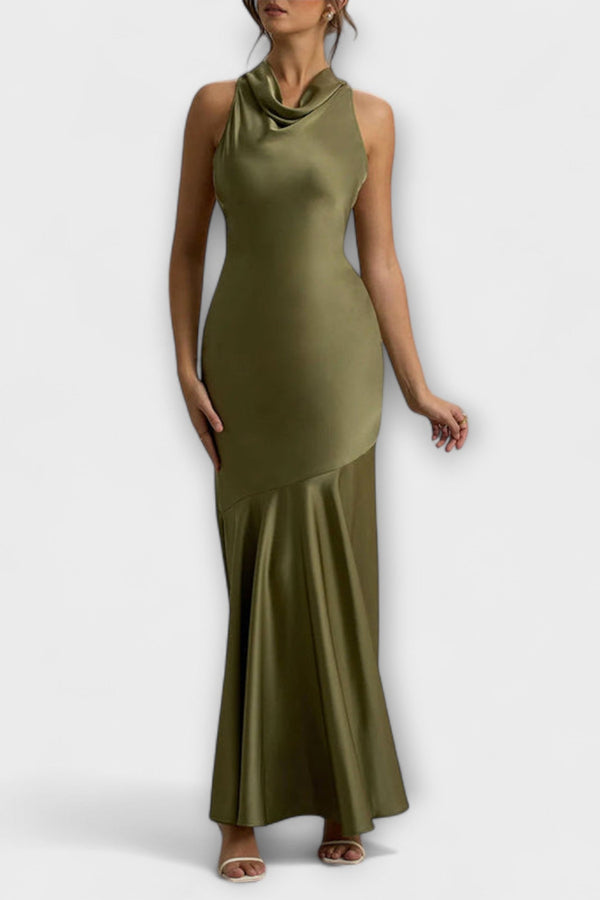 Lennon - Elegante Maxi Jurk in Satijn