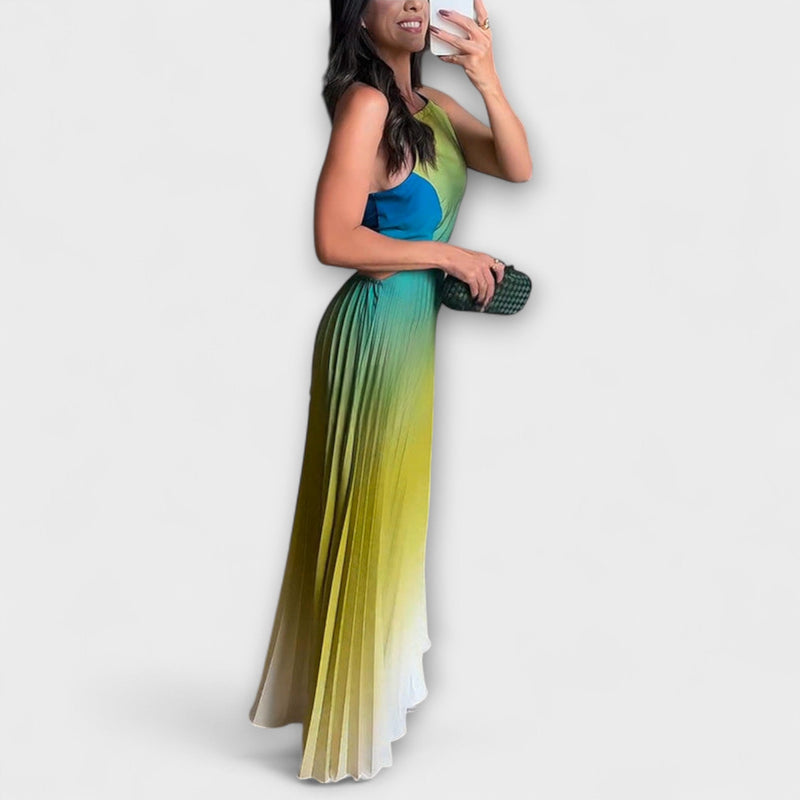 Haven - Stijlvolle Rugloze Tie-Dye Maxi Jurk
