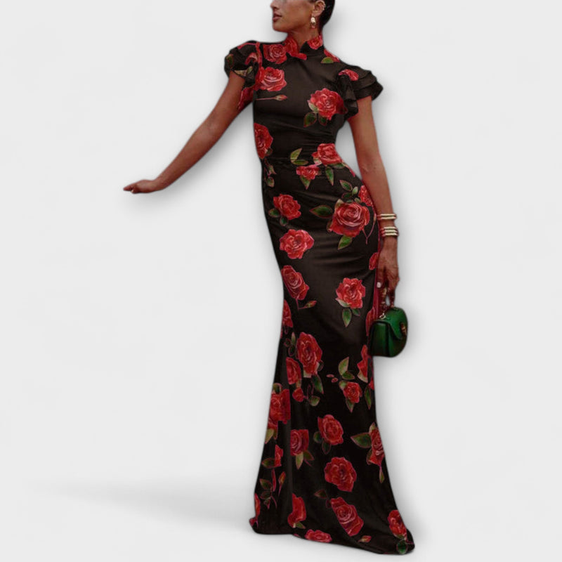 Luna - Maxi Jurk met Bloemenprint