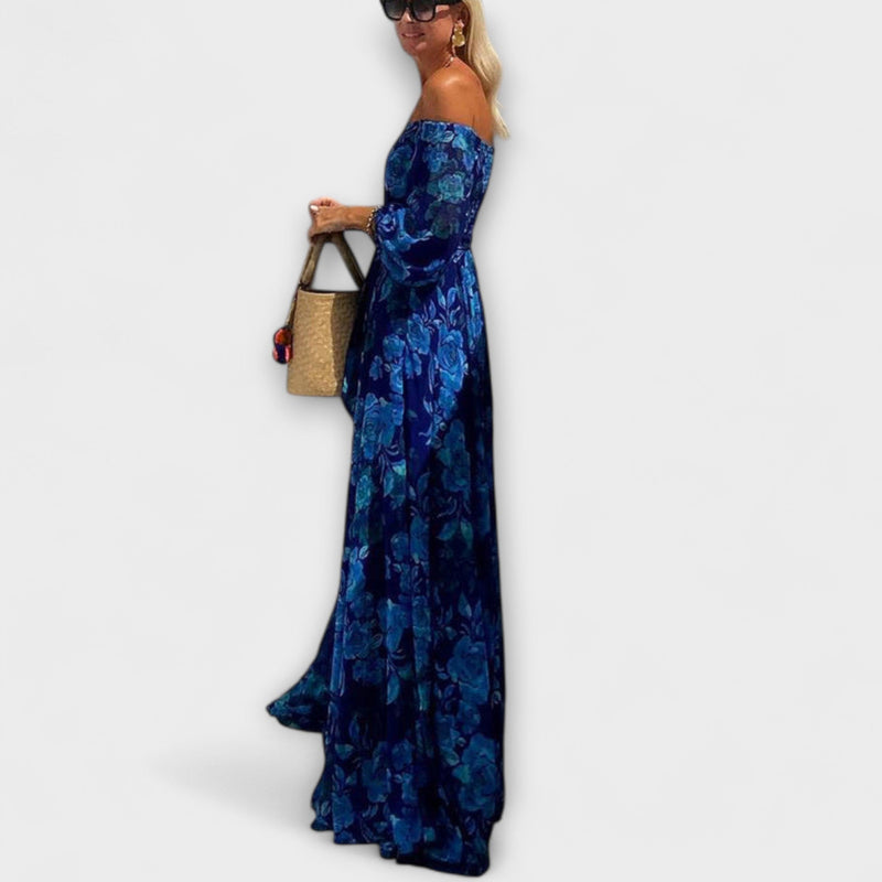 Calista - Off-Shoulder Bloemen Maxi Jurk