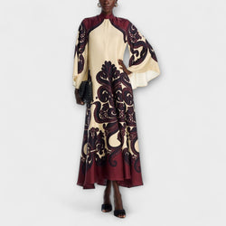 Lucy - Adembenemende Grenadilla Print Maxi Jurk voor Moeiteloze Elegantie