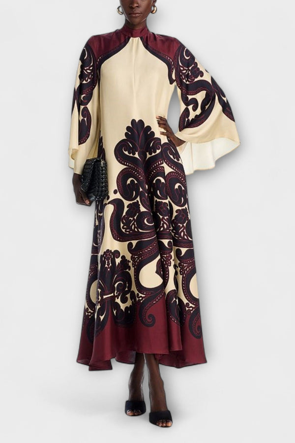Lucy - Adembenemende Grenadilla Print Maxi Jurk voor Moeiteloze Elegantie