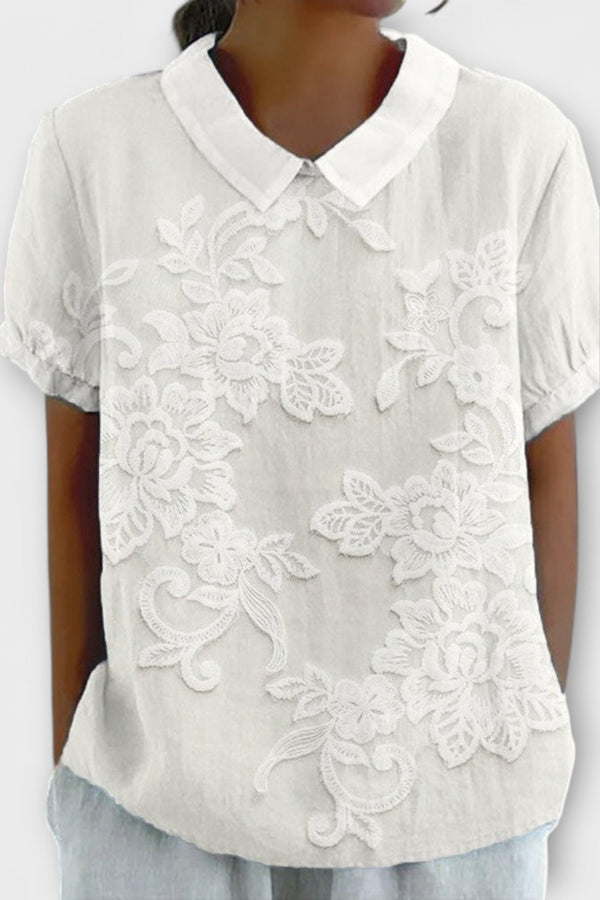 Ainsley - Lily Bloemen Kraag Blouse