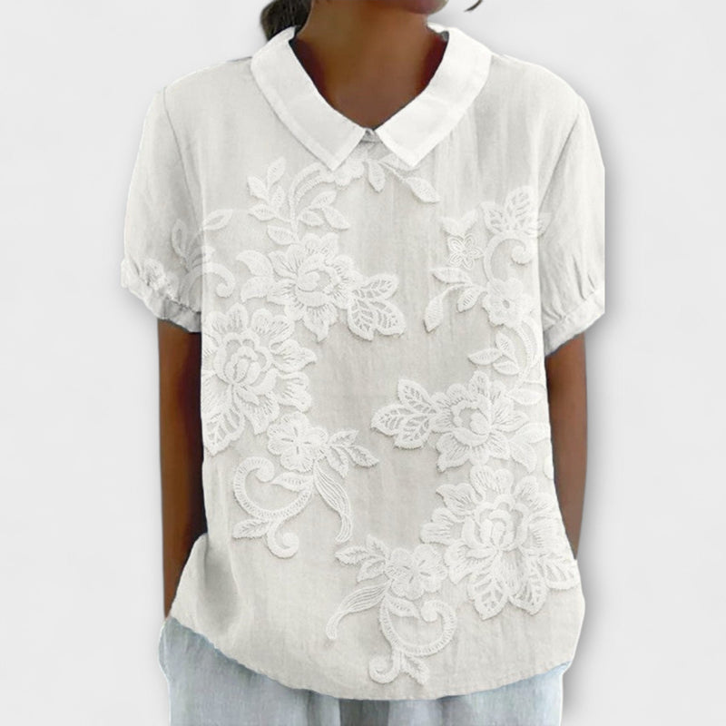 Ainsley - Lily Bloemen Kraag Blouse