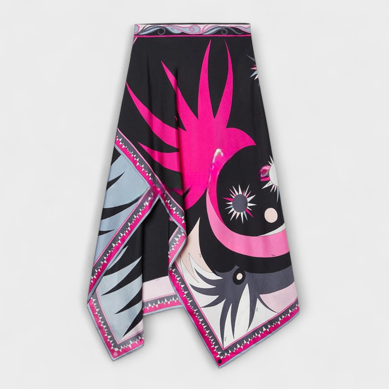Everly - Haltertop en Asymmetrische Midi Rok Set