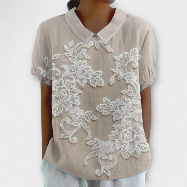 Ainsley - Lily Bloemen Kraag Blouse