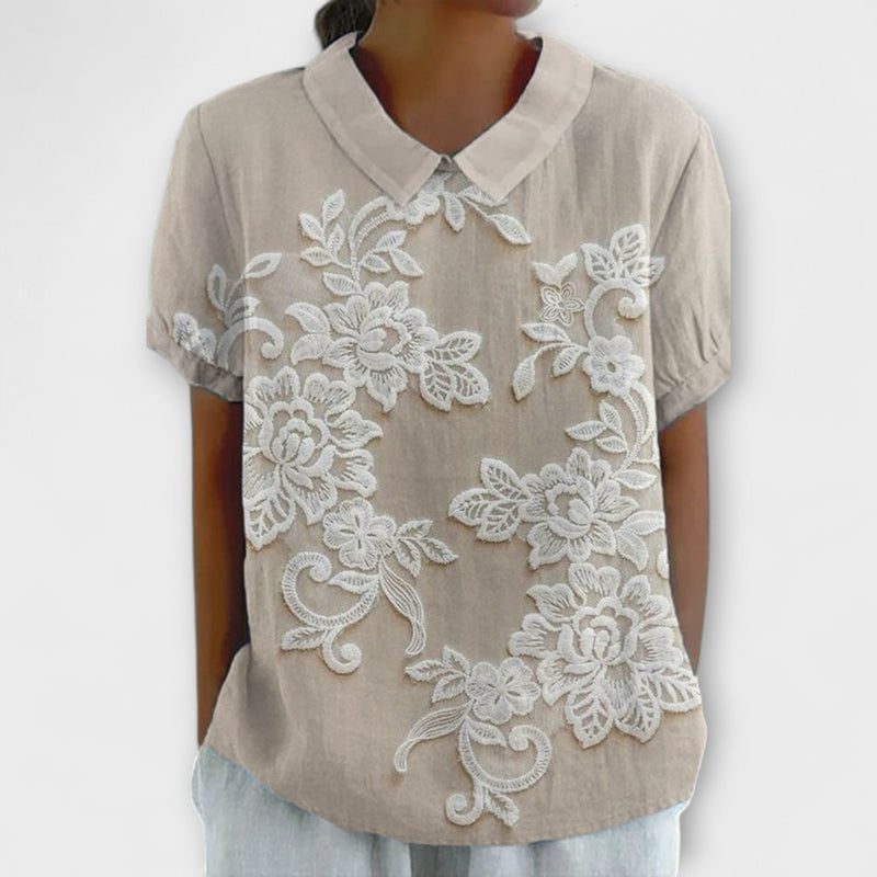 Ainsley - Lily Bloemen Kraag Blouse
