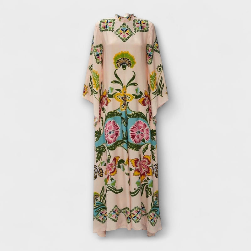 Lisa - Elegante Maxi-jurk met Bloemenprint en Vloeiende Ontwerp