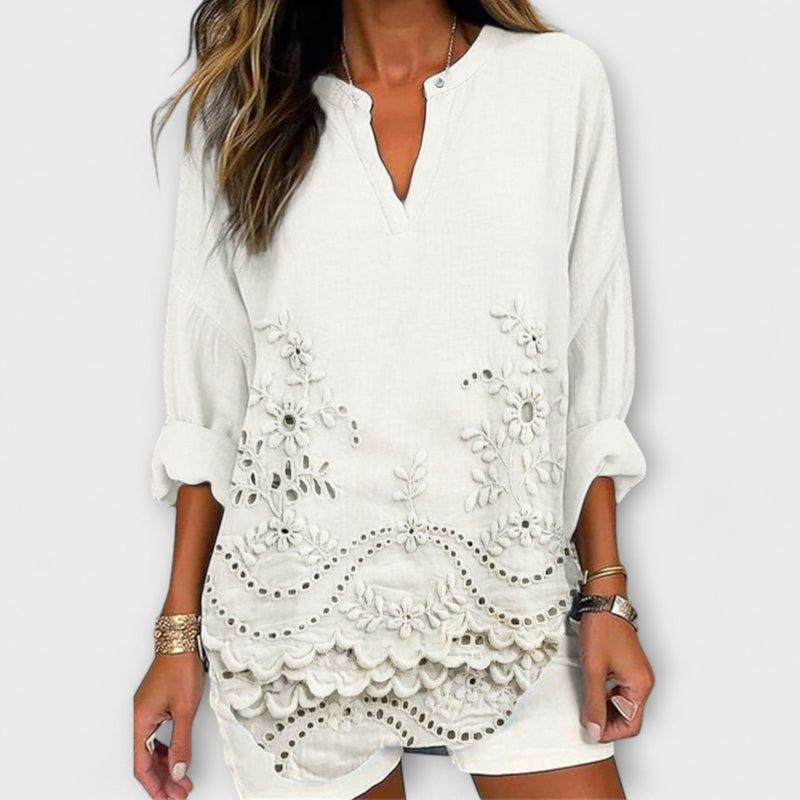Aileen - Zeezijde Bloemenblouse