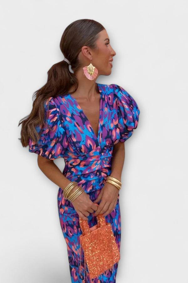 Emanuela - Vibrant Midi Jurk