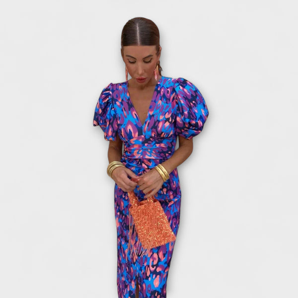 Emanuela - Vibrant Midi Jurk