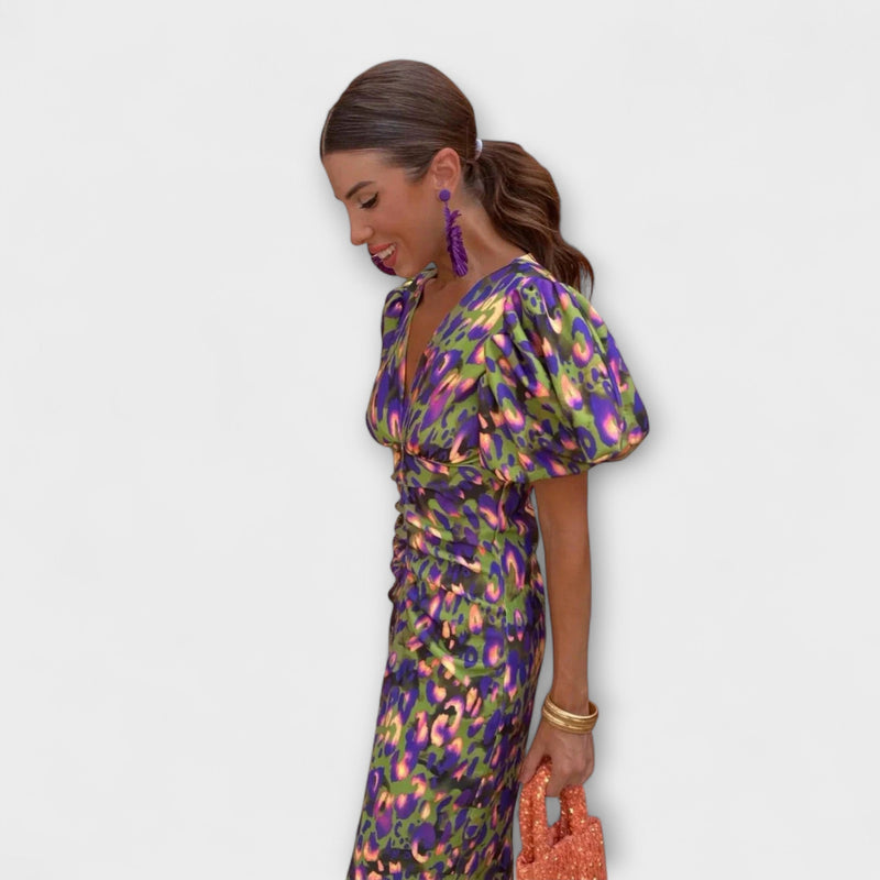 Emanuela - Vibrant Midi Jurk
