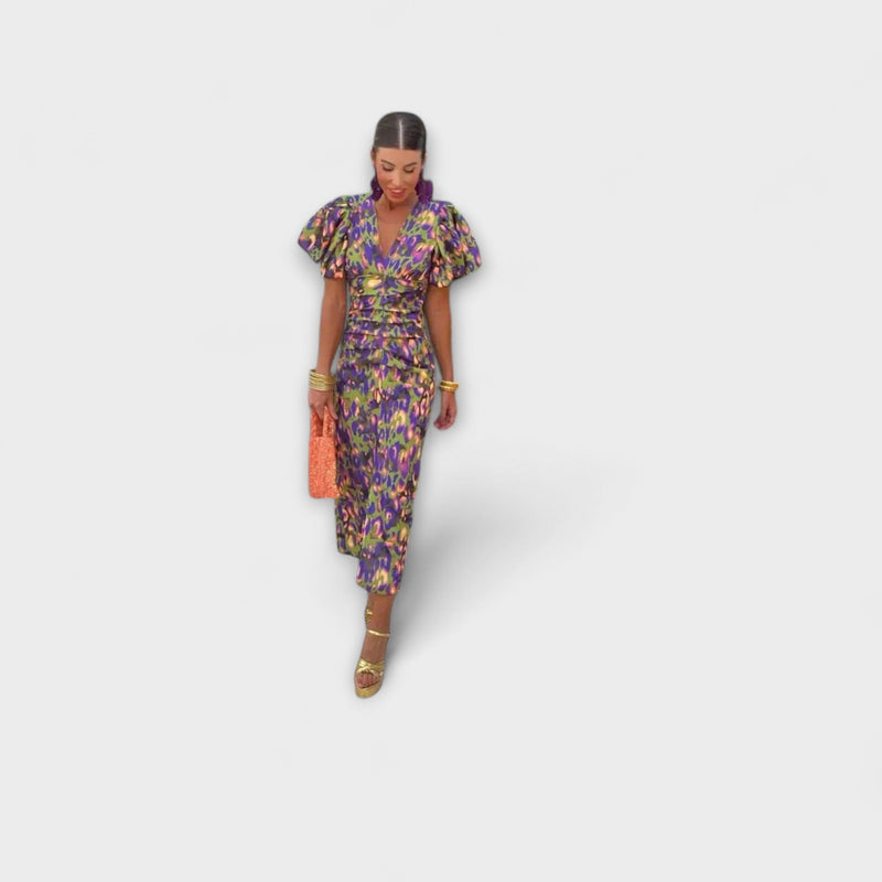 Emanuela - Vibrant Midi Jurk