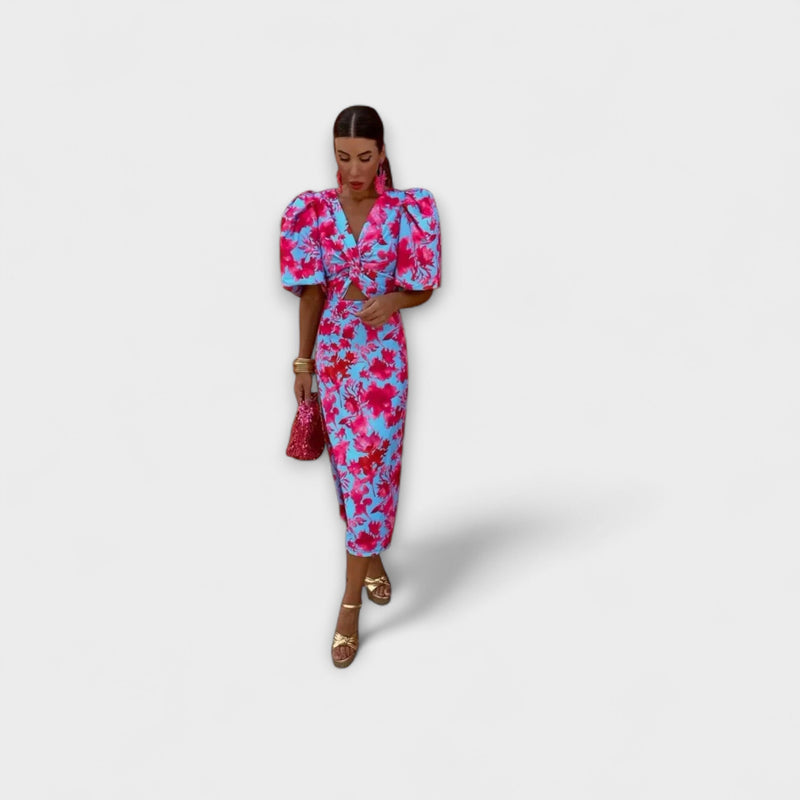 Emanuela - Vibrant Midi Jurk