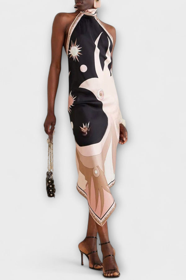 Ivy - Unieke Satijnen Strap Dress