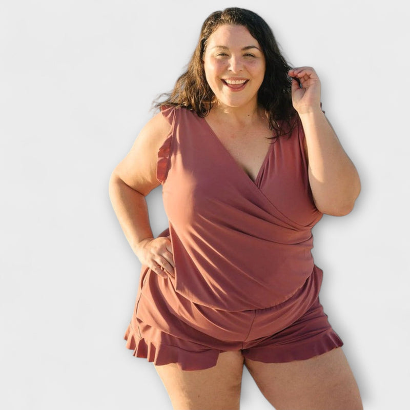 Anouk – Ruffled Badmode met Ingebouwde Borstondersteuning