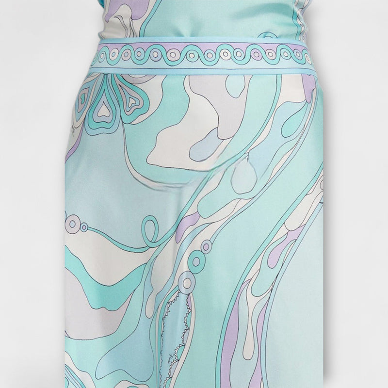 Everly - Haltertop en Asymmetrische Midi Rok Set