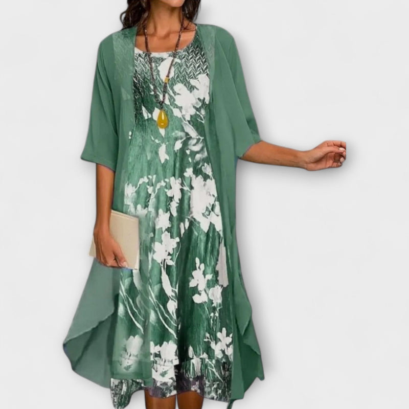 Sussie - Stijlvolle Cardigan Midi Jurk