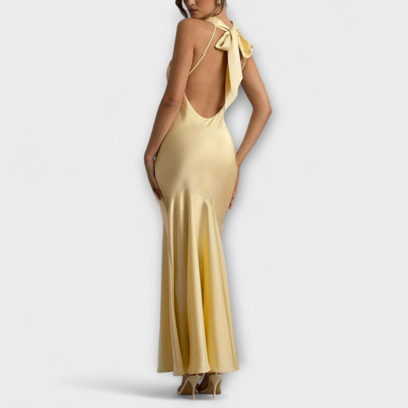 Lennon - Elegante Maxi Jurk in Satijn