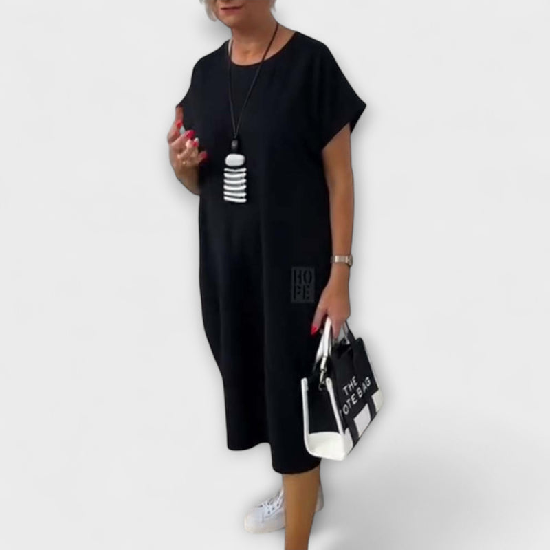 Cleo - Chic Korte Mouwen Jurk