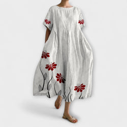 SABRINA - Elegante Lange Bloemenjurk