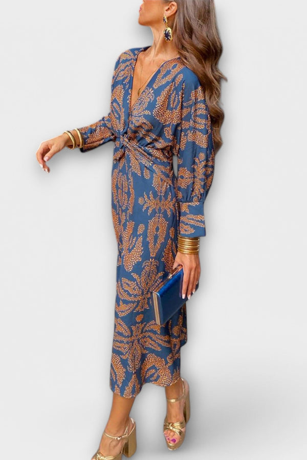 Elegante jurk met lange mouwen