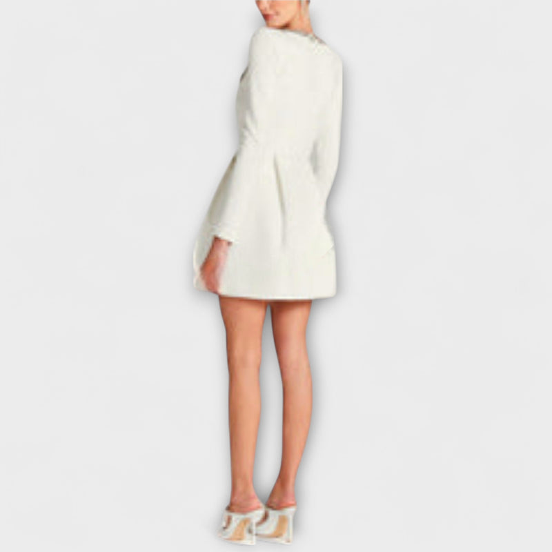 Wren - Fluwelen Mini-jurk met Juweel Versiering