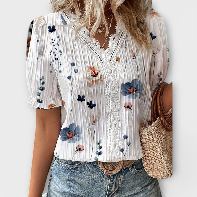 Emily - Modieuze Blouse met V-hals
