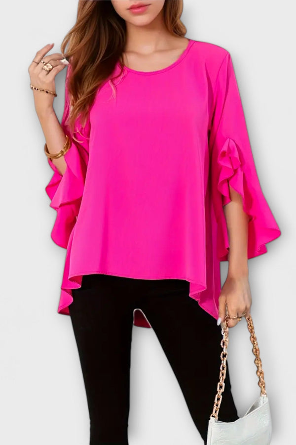 Aria - De Perfecte Lente Blouse met Ronde Halslijn