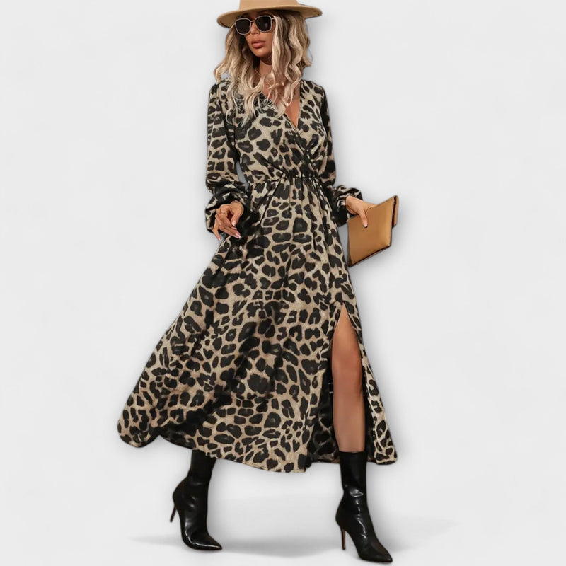 Natalie - Stijlvolle Jurk met Luipaardprint