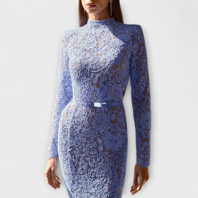 Freya - Elegante Midi-jurk van Bloemenkant