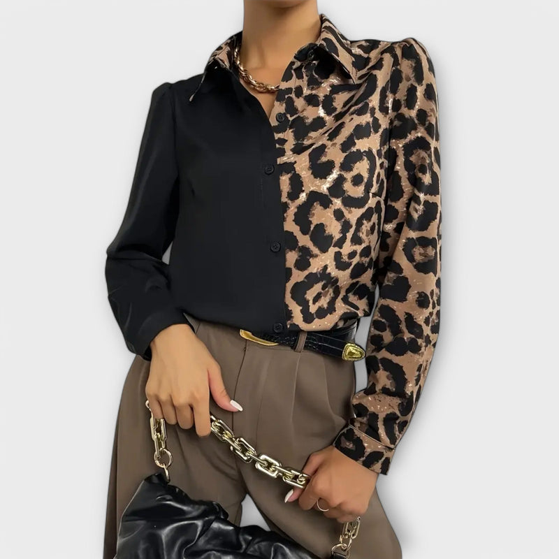 Eenvoudige en Stijlvolle Luipaard Blouse