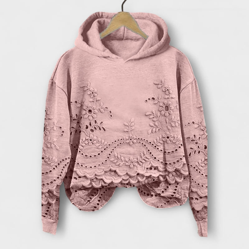 Alessia - Getrimde Hoodie Sweatshirt