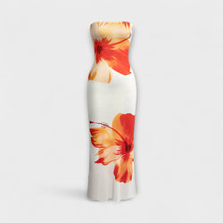 Chic Off-Shoulder Mouwloos Maxi Jurk
