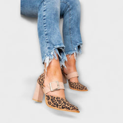 Avano - Luipaardprint Hakken Sandalen
