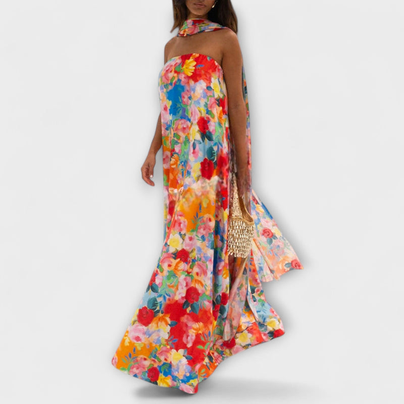 Harlow - Off-Shoulder Bloemen Maxi Jurk