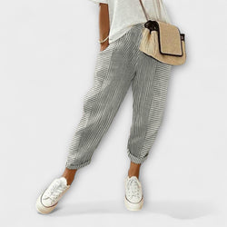 Sanne - Comfortabele Gestreepte Broek