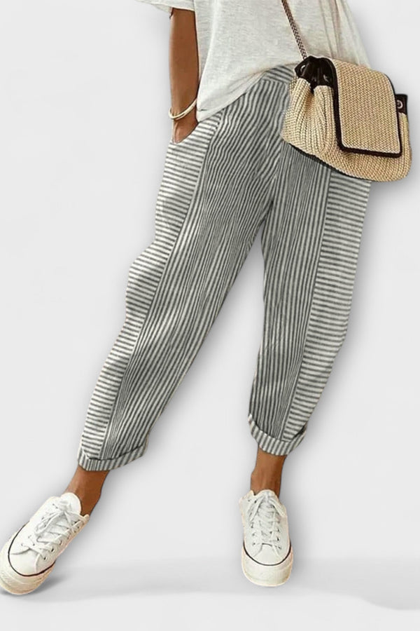 Sanne - Comfortabele Gestreepte Broek
