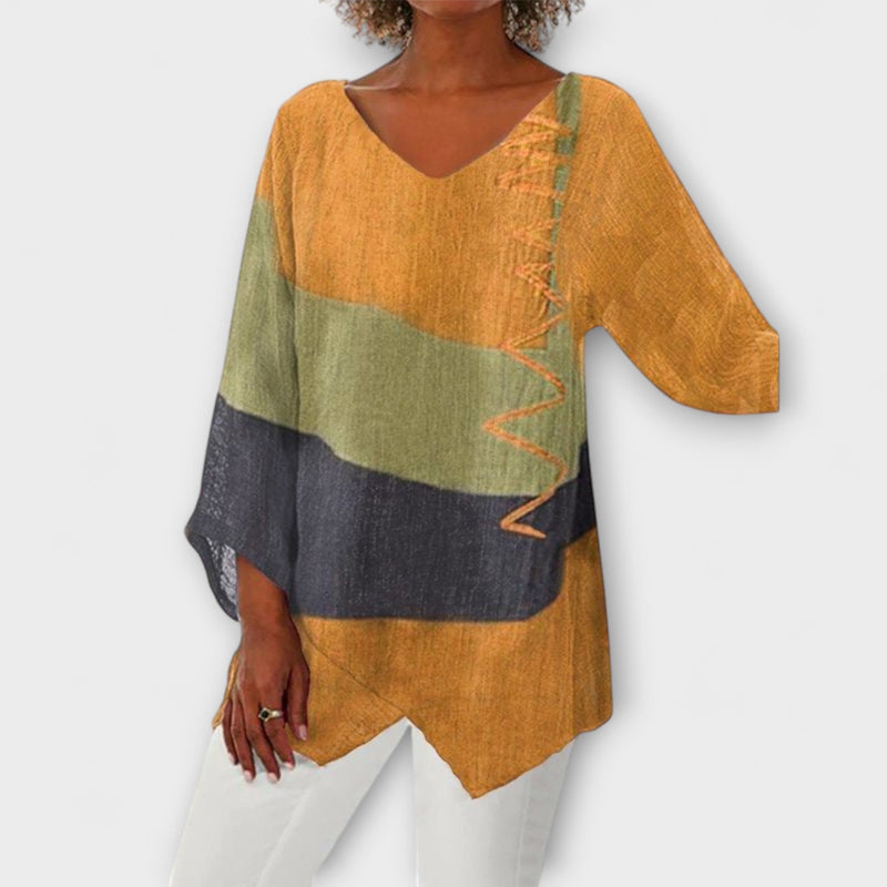 Eva – Creatieve V-Hals Tuniek