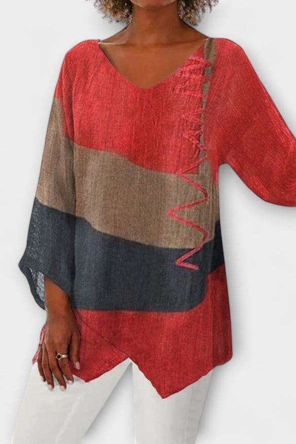 Eva – Creatieve V-Hals Tuniek