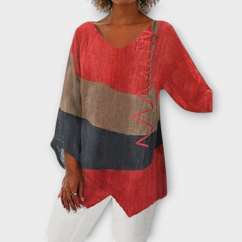 Eva – Creatieve V-Hals Tuniek