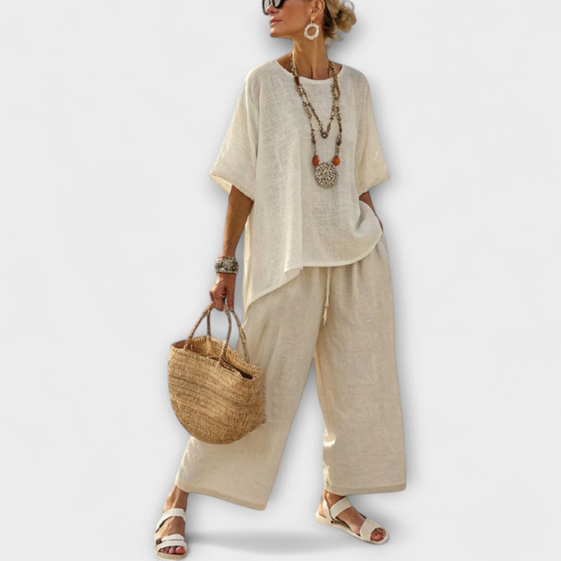 Julia - Oversized Blouse en Wijde Broek