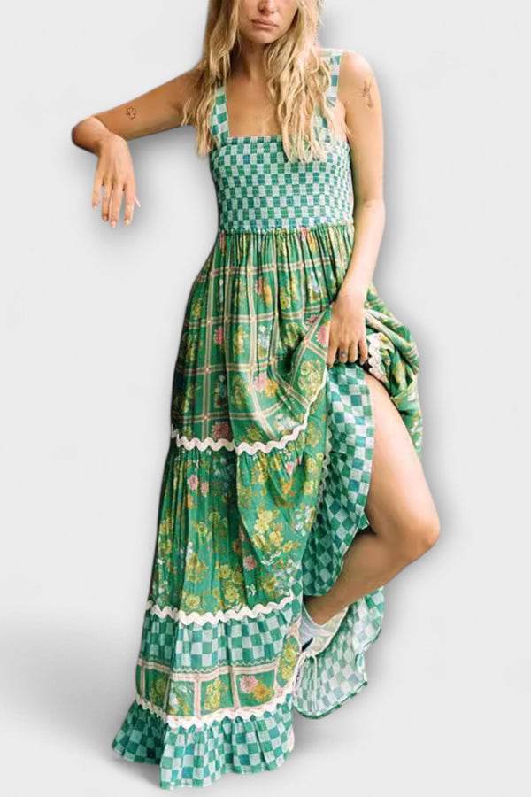 Basil - Boho Maxi Jurk in Zonnedromen