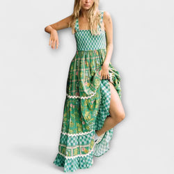 Basil - Boho Maxi Jurk in Zonnedromen