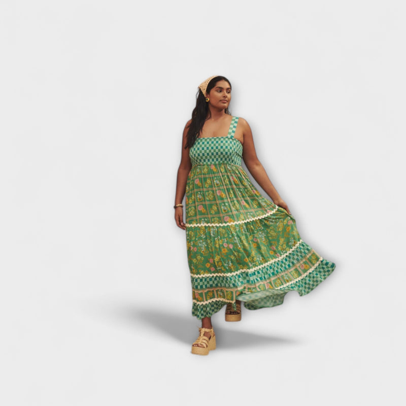 Basil - Boho Maxi Jurk in Zonnedromen